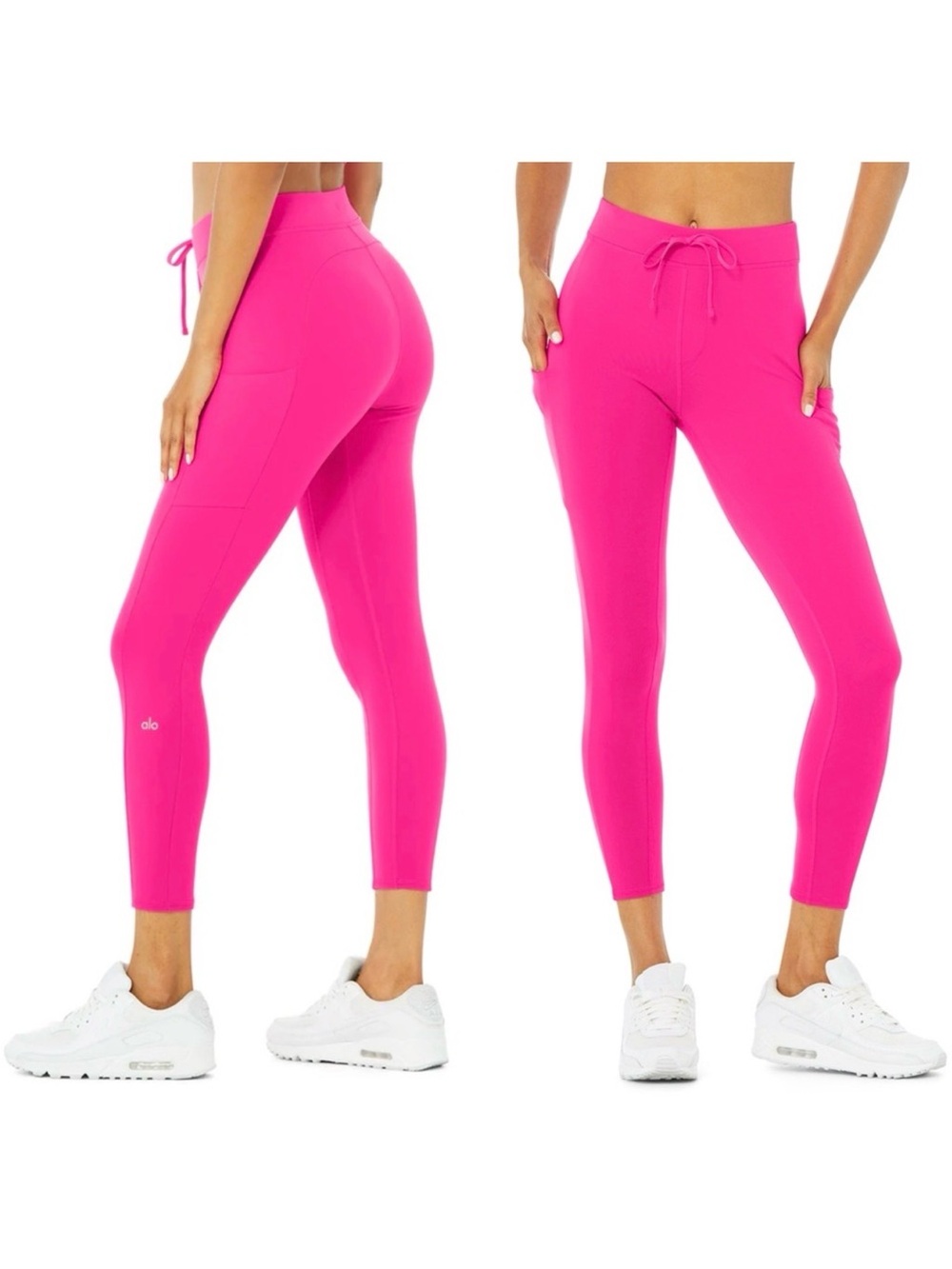 Alo Yoga High Waist Checkpoint 7/8 legging hot pink size medium